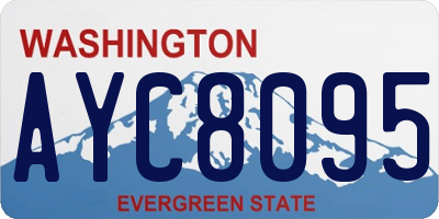 WA license plate AYC8095