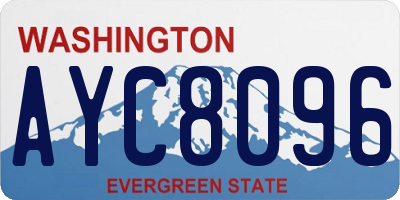 WA license plate AYC8096
