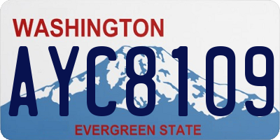 WA license plate AYC8109