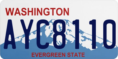 WA license plate AYC8110