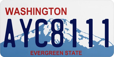 WA license plate AYC8111