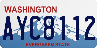 WA license plate AYC8112