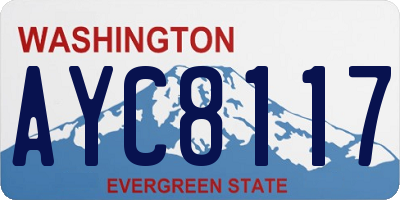 WA license plate AYC8117
