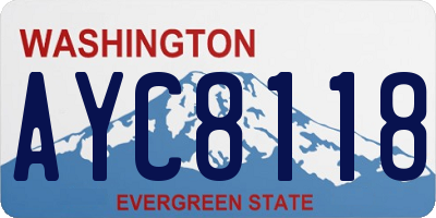 WA license plate AYC8118