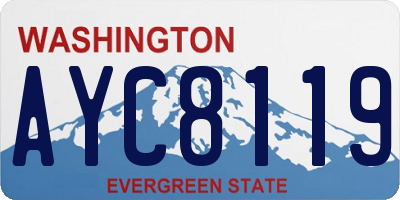 WA license plate AYC8119