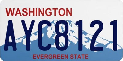 WA license plate AYC8121