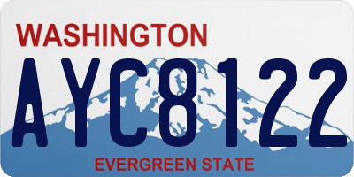 WA license plate AYC8122