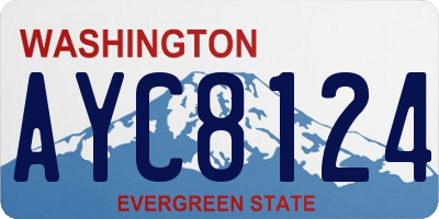 WA license plate AYC8124