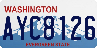 WA license plate AYC8126