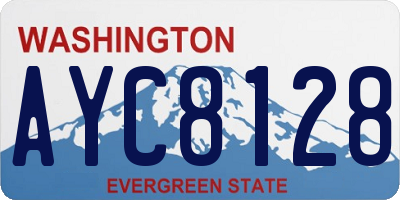WA license plate AYC8128