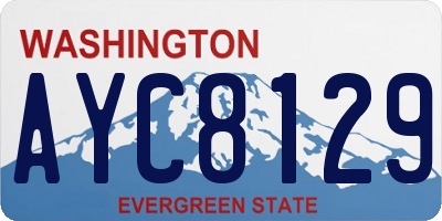 WA license plate AYC8129