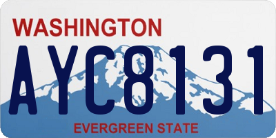 WA license plate AYC8131