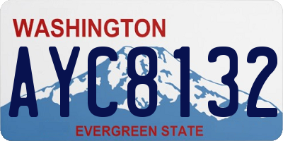 WA license plate AYC8132