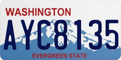 WA license plate AYC8135