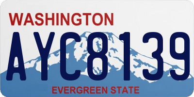 WA license plate AYC8139