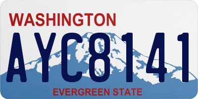 WA license plate AYC8141