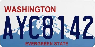 WA license plate AYC8142