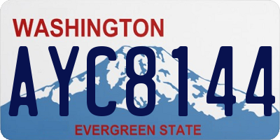 WA license plate AYC8144