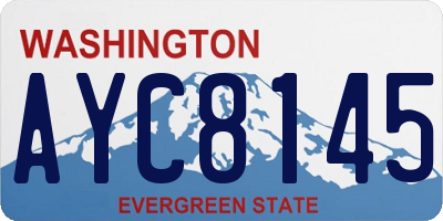 WA license plate AYC8145