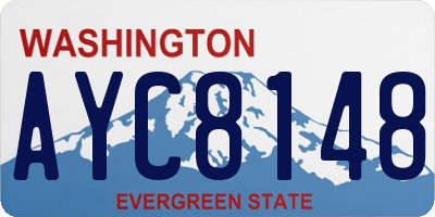 WA license plate AYC8148