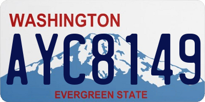 WA license plate AYC8149