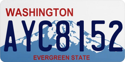 WA license plate AYC8152