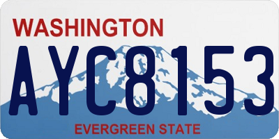 WA license plate AYC8153