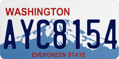 WA license plate AYC8154