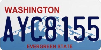 WA license plate AYC8155