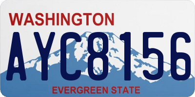 WA license plate AYC8156