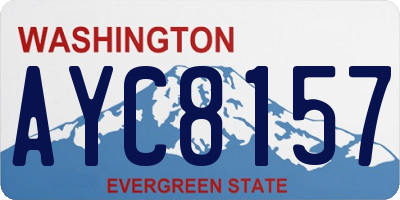 WA license plate AYC8157