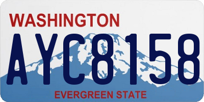 WA license plate AYC8158