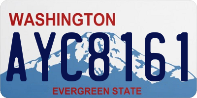WA license plate AYC8161