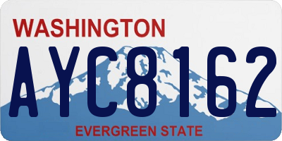 WA license plate AYC8162
