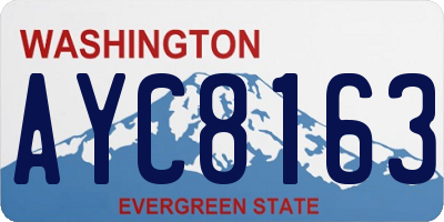 WA license plate AYC8163