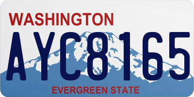 WA license plate AYC8165
