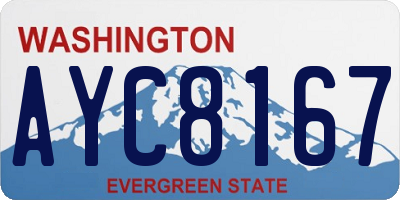 WA license plate AYC8167