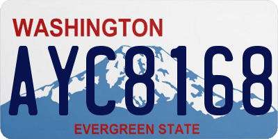 WA license plate AYC8168