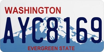 WA license plate AYC8169