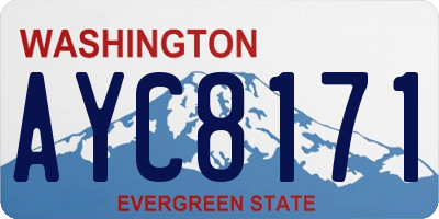 WA license plate AYC8171