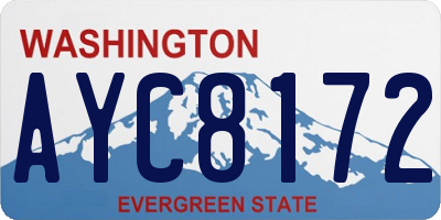 WA license plate AYC8172