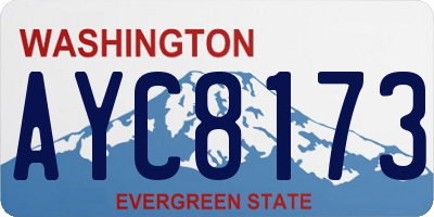 WA license plate AYC8173