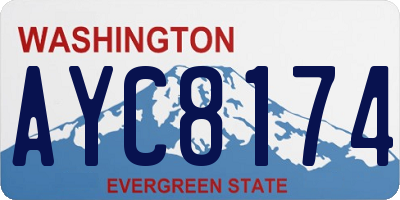 WA license plate AYC8174