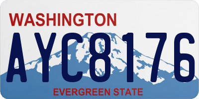 WA license plate AYC8176