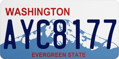 WA license plate AYC8177