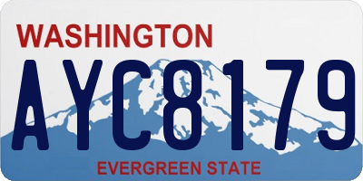 WA license plate AYC8179
