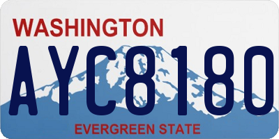 WA license plate AYC8180