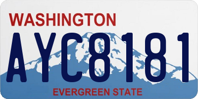 WA license plate AYC8181