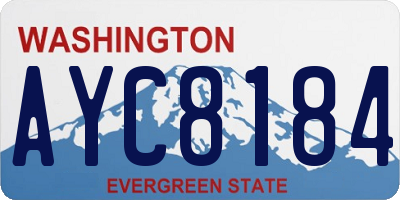 WA license plate AYC8184