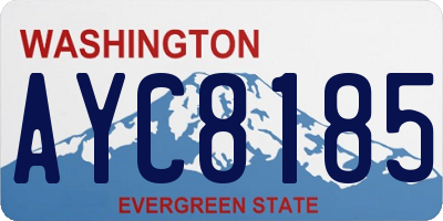 WA license plate AYC8185